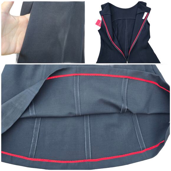 Spanx Dress Size M Black Ponte 4way Stretch Perfect Fit Flare Sleeveless Medium - Picture 7 of 9